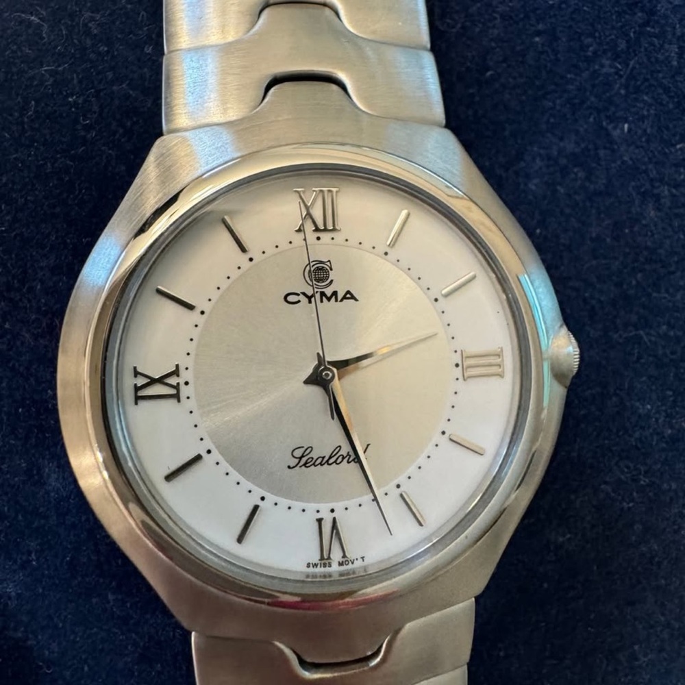 Men’s CYMA Sealord Swiss watch-2011 stainless steel like new